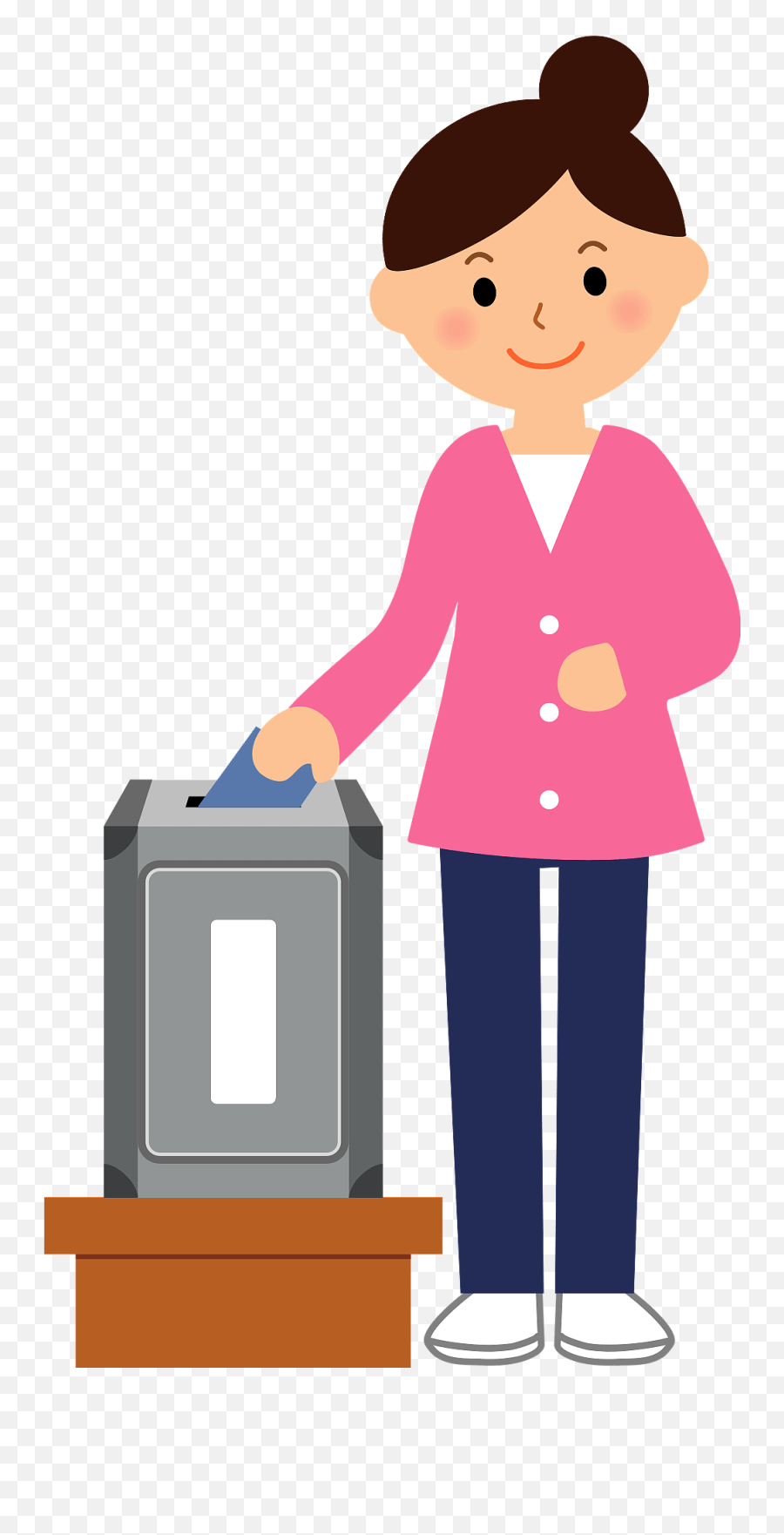Woman Voting Clipart - Election Emoji,Voting Emoji