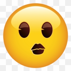 Face Kiss Variant No Blush Big Eyes - Neutral Face Emoji,Big Eyes Emoji