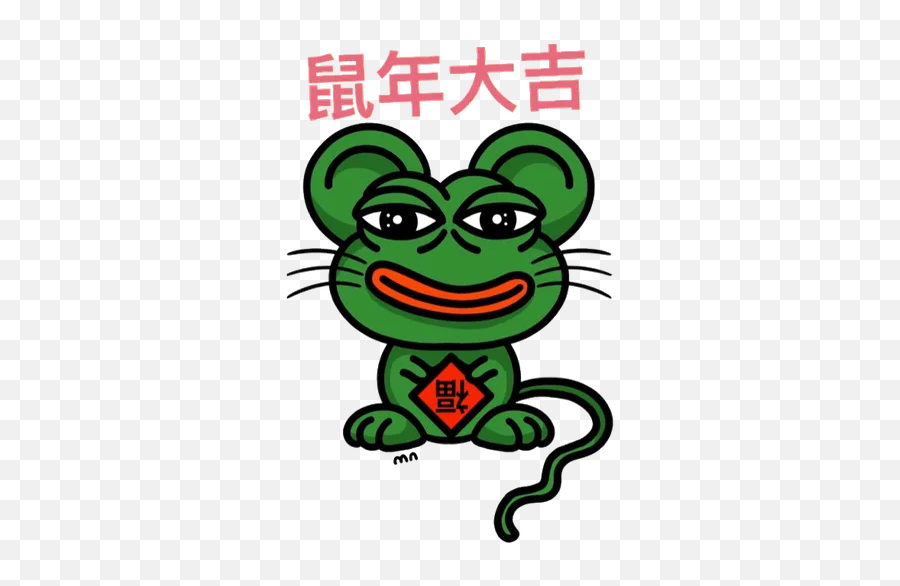 Pepe Mouse New Year Whatsapp Stickers - Stickers Cloud Mouse Pepe Emoji,Happy New Year Animated Emoji