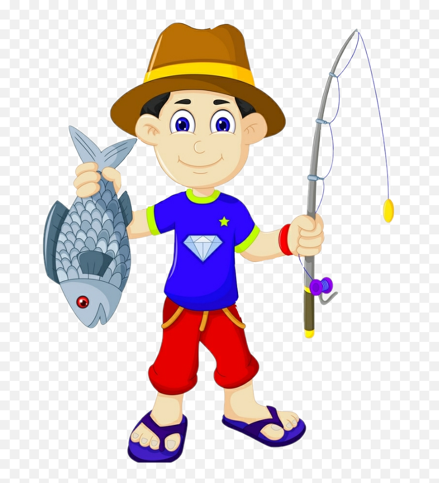 Fishing Boy Fish Sticker Rod Sticker - Boy Fishing Water Png Emoji,Boy Fishing Pole Fish Emoji