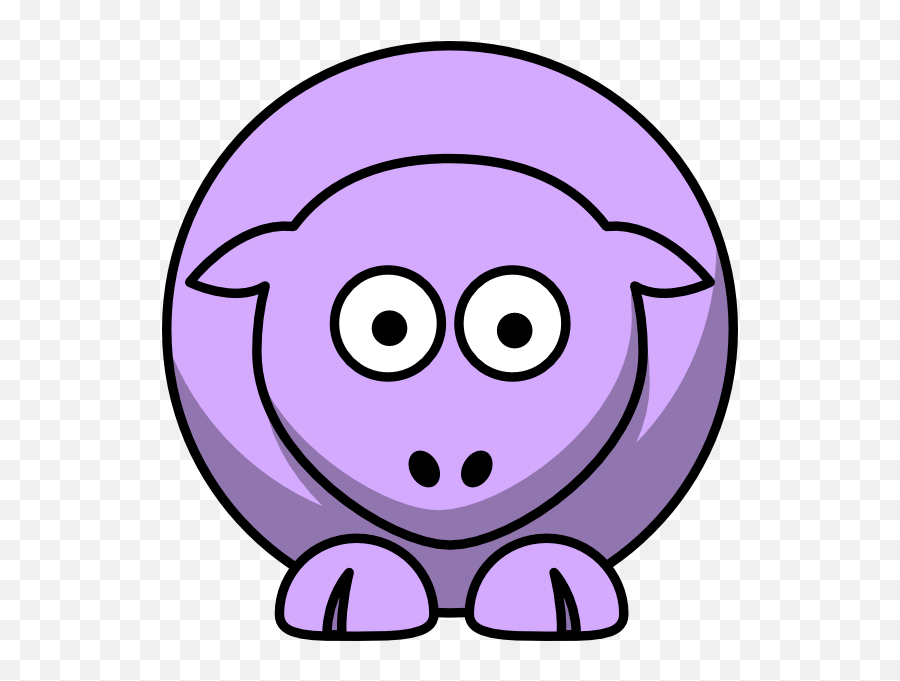 Sheep Looking Straight Lilac Clip Art - Dot Emoji,Facebook Sheep Emoticon