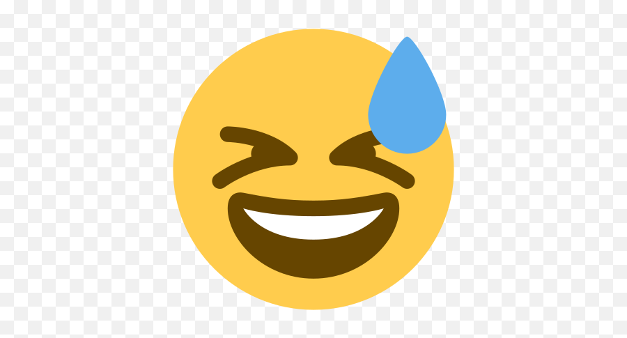 Smile - Sweat Smile Emoji Png,Twitter Laughing Emoji