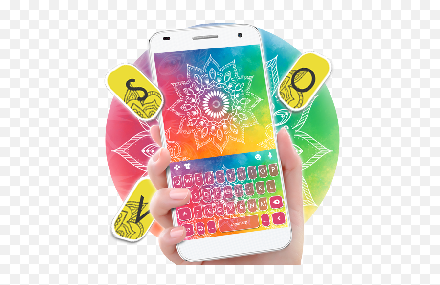 Colorful Henna Flower Keyboard Theme U2013 Apps On Google Play - Smartphone Emoji,Htc Sense 7 Emoji
