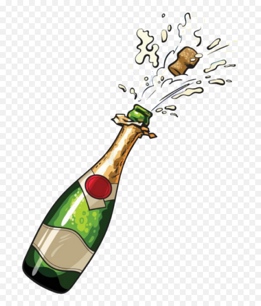 Champagne Celebrate Bottle Sticker By Rachel2274 - Animated Champagne Bottle Png Emoji,Champange Emoji