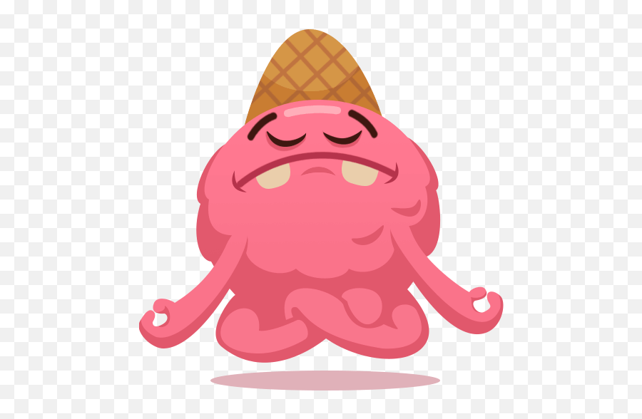 Pinky Ice - Cream Cone Sticker For Imessage By Hiep Nguyen Fictional Character Emoji,Ppap Emoji