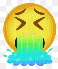 I Love Rainbows Vomit Emoji Emoticons Emojis Funny - Throwing Up Emoji Gif,Emoji Emoticons
