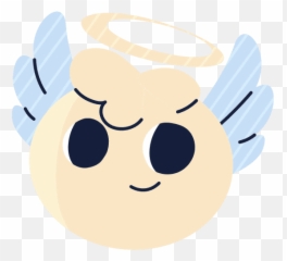 Emoji Angel With Wings Expression Isolated Icon - Canva Happy,Angel Emoji