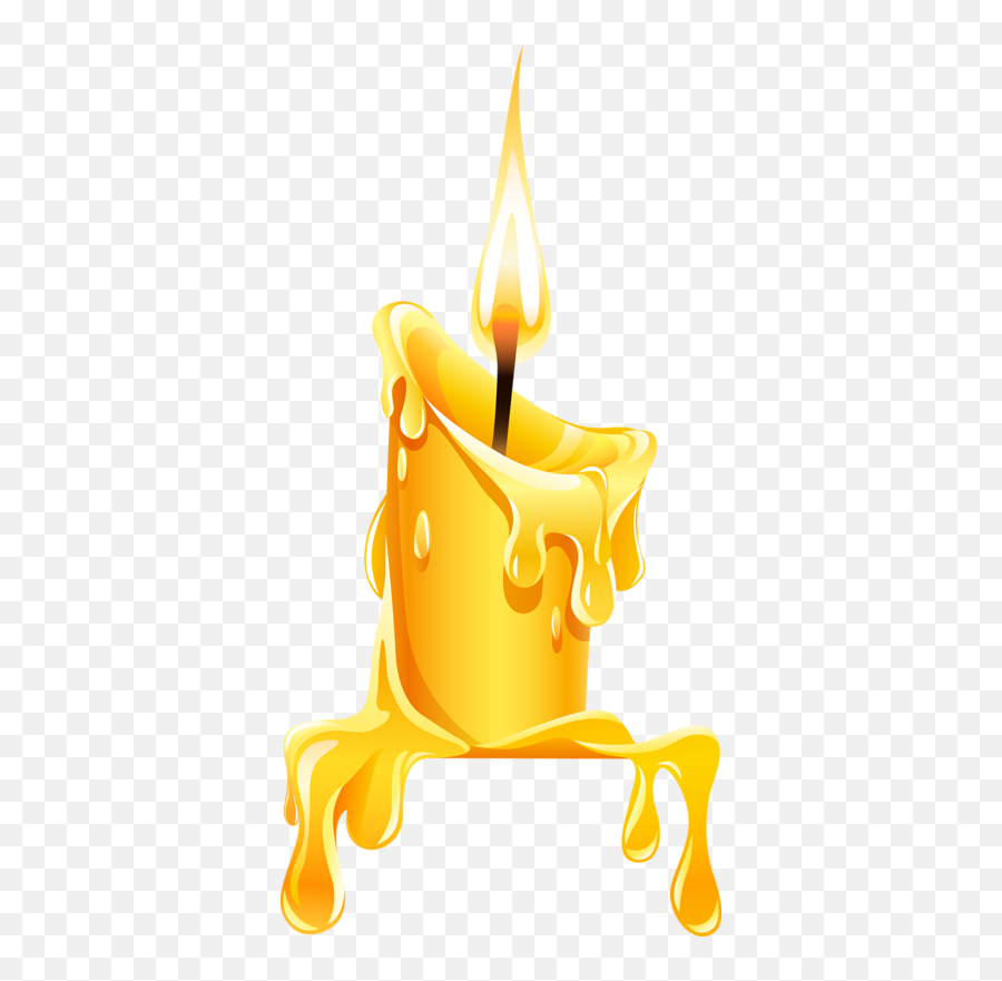 Candles Clipart Yellow Candle Candles - Clipart Candle Emoji,Lit Candle Emoticon