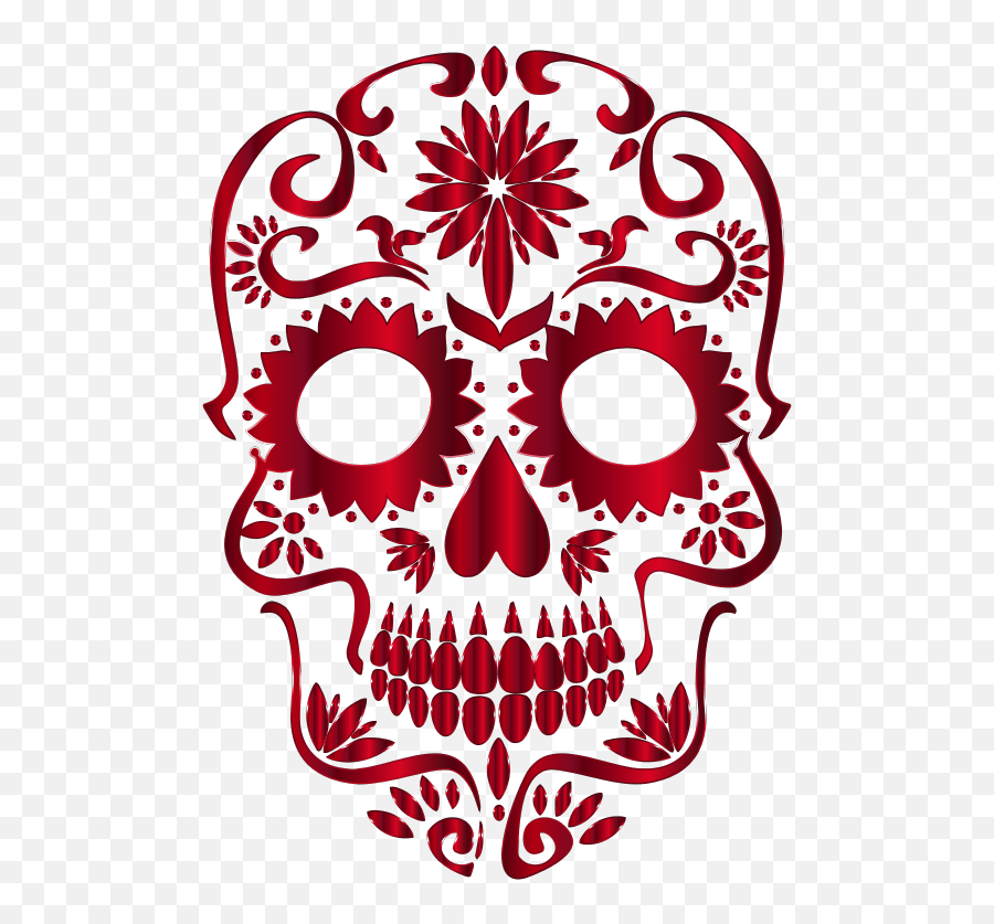 Openclipart - Clipping Culture Sugar Skull Svg Emoji,Emoticon De Calavera