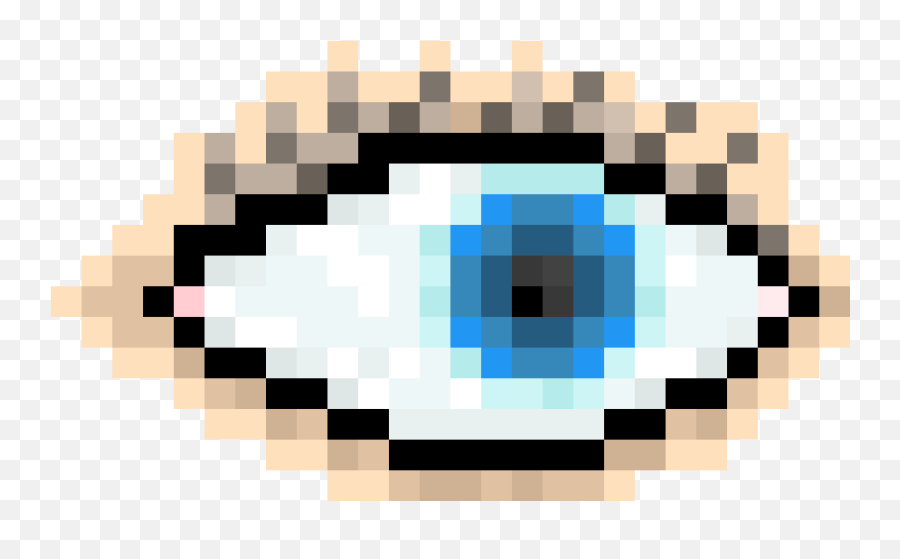 Realistic Eye Png - Banana Pixel Art Emoji,Pixel Art Emojis Heart Grid