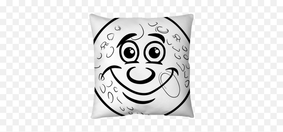 Man In The Moon Coloring Page Throw Pillow U2022 Pixers - We Live To Change Ksiyc Kolorowanka Emoji,Line Emoticon Moon