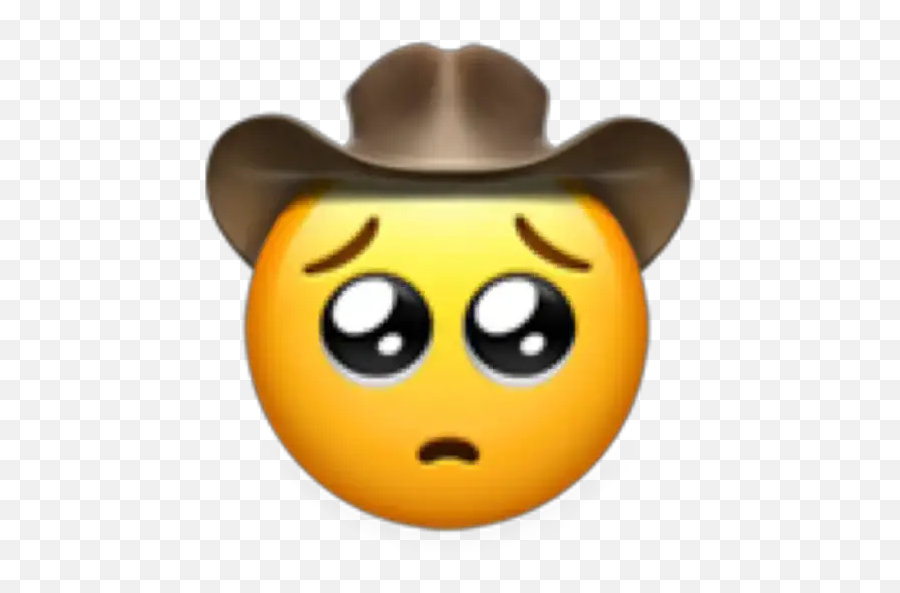 Emoji Cowboy Stickers For Whatsapp - Awe Emoji,Sad Cowboy Emoji Png