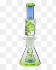 Maverick Glass - 2 Tone Slitted Pyramid Beaker Freezable Mav Coil Bong Emoji,How Durable Is Emotion Coil