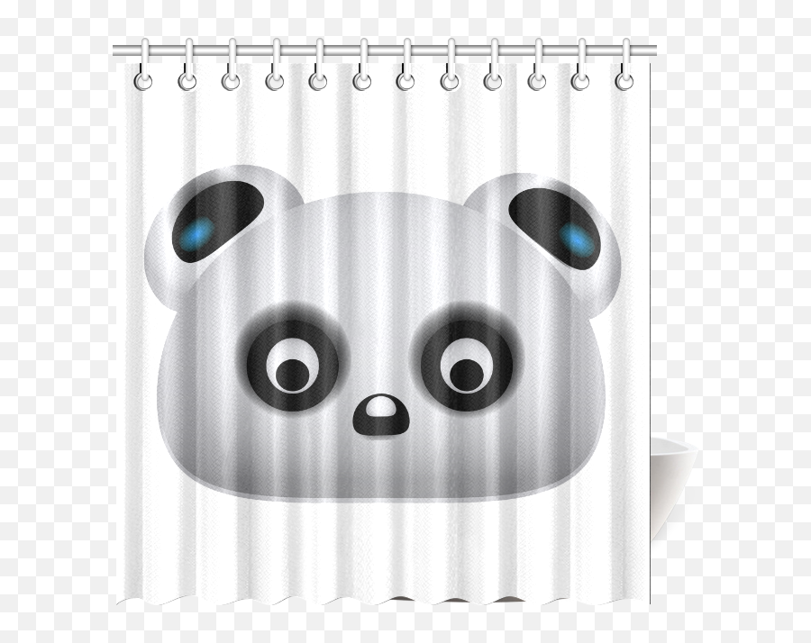 Panda Bear Shower Curtain 69x70 Id D187511 - Bears Emoji,Panda Bear Emoticon