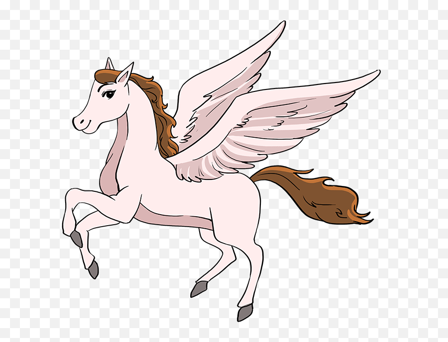 How To Draw Pegasus - Really Easy Drawing Tutorial Pegasus Drawing Emoji,Scallopped Edge Emoji