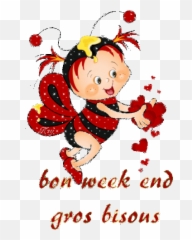 Smile Hintergrund - Bon Week End Et Gros Bisous Emoji,:steamhappy: Emoticon