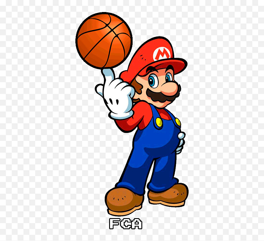 Super Mario Basketball Sticker By Fcakids Club For Ios - Mario Sport Gif Emoji,Mario Emojis