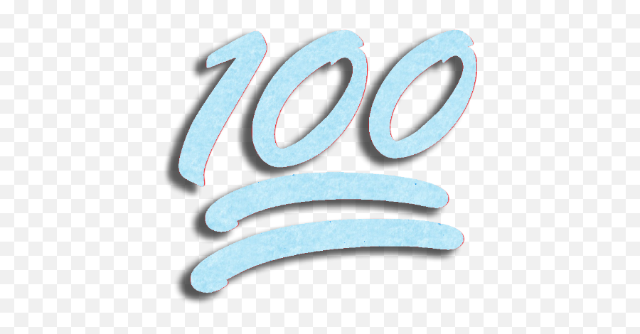 100percent 100 Emoji Chat Text Sticker - Solid,100 Percent Emoji