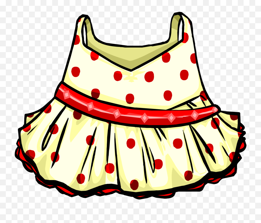 Red Polka Dot Dress Club Penguin Wiki Fandom - Club Penguin Dress Emoji,Emojis De Vestidos