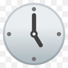 Two Oclock Emoji - 1 O Clock Emoji,Emoticon Black And White Clock