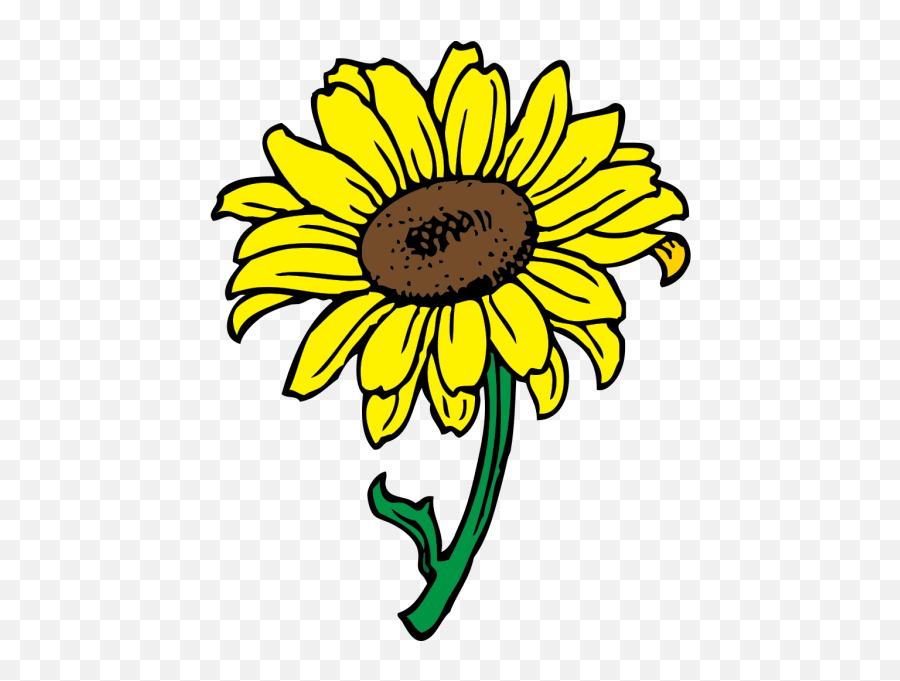 Clip Art Of Sunflower - Clip Art Library Emoji,Kansas Sunflower Emoticon
