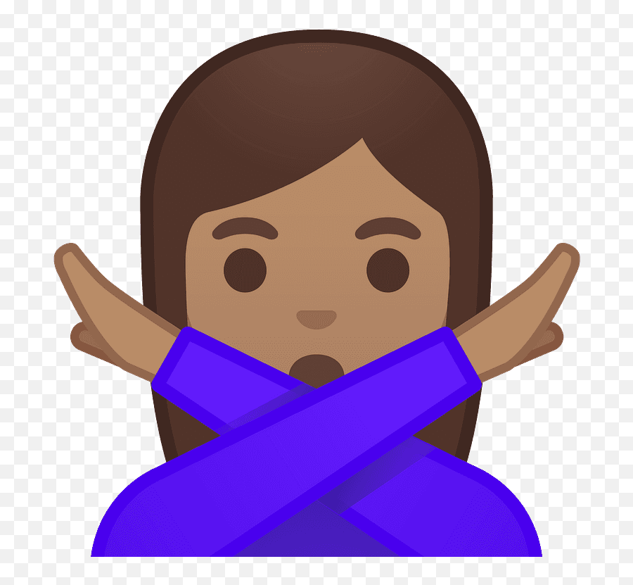 U200d Woman Gesturing No Emoji With Medium Skin Tone Meaning - Emoji,Emoji Skin Tones