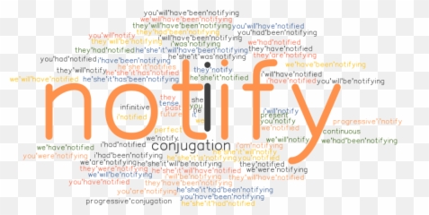 Notify Past Tense Verb Forms Conjugate Notify - Grammartopcom Emoji,Notify & Fitness For Amazfit Emojis
