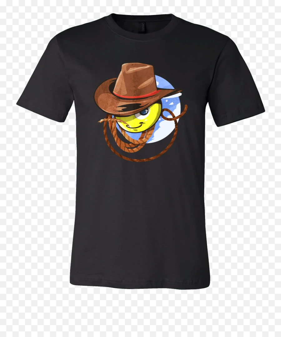 Cowboy Rodeo Yeehaw Emoji Cartoon Funny T - Shirt In 2022,Cowboy With Sunglasses Emoji