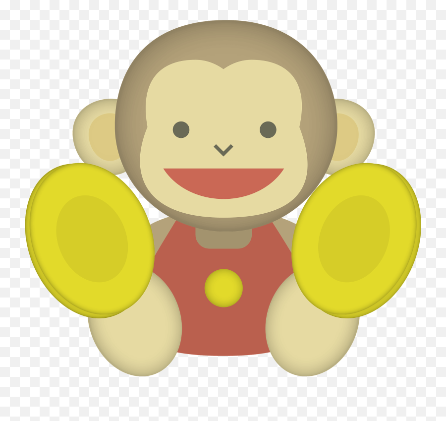 Monkey Playing Cymbals Clipart - Happy Emoji,Cymbal Emoji