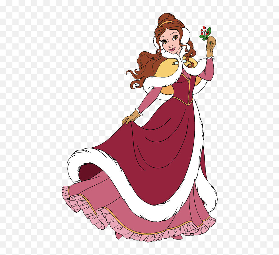New Belle Holding Mistletoe - Beauty And The Beast Belle Christmas Emoji,Beauty And The Beast Emojis