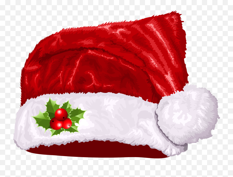 Santa Claus Hat Santa Suit Clip Art - Large Transparent Merry Christmas Cap Png Emoji,Facebook Santa Claus Emoticon