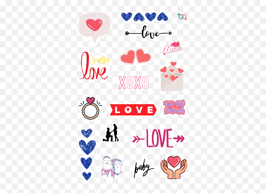 Vsco Love Stickers Pack - Aesthetic Stickers Printable Love Emoji,Heidi Swapp Emoji Stickers