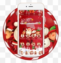 Red Santa Claus Christmas Happy Theme - Apps En Google Play Iphone Emoji,Fiesta Tematica Emoji