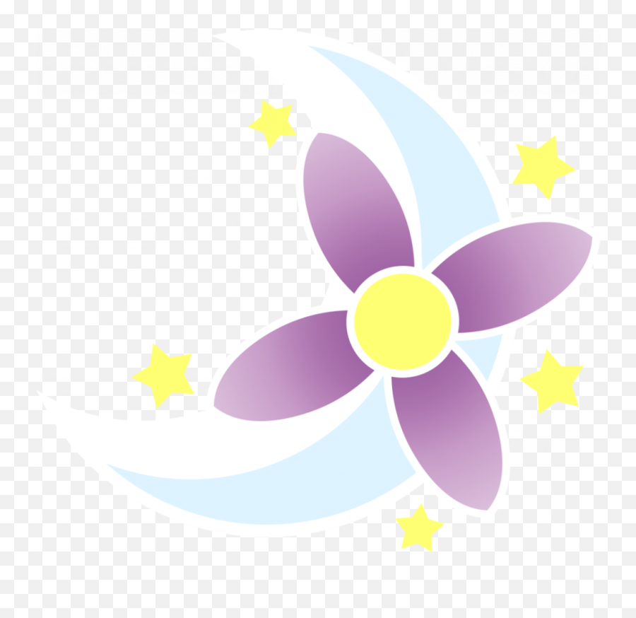 Purple Crescent Moon Png - Mlp Cutie Mark Flower Usepng Stars Light Green Background Emoji,Purple Flower Emoji