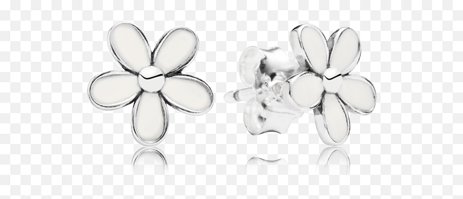 Pandora - Daisy Pandora Flower Earrings Emoji,Jaunty Emoji