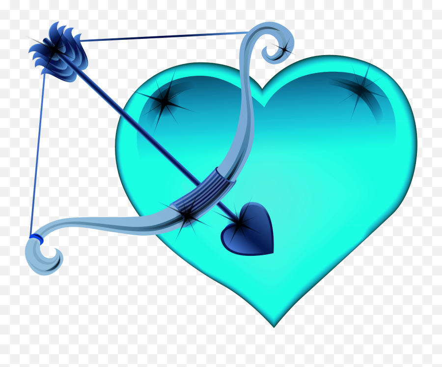 Mq Blue Arrow Heart Cupid Sticker - Girly Emoji,Cupid Arrow Emoji