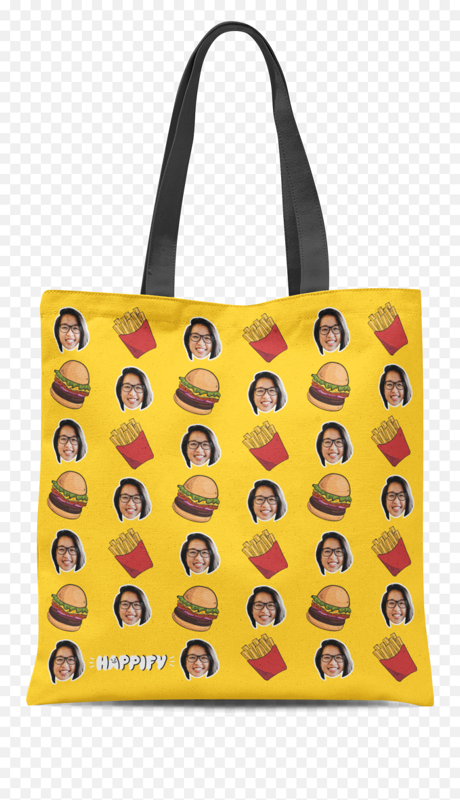 Burger Custom Face Bag - Tote Bag Emoji,Handbag Emoticon
