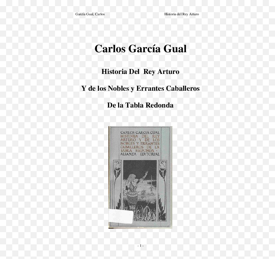 Pdf Carlos García Gual - Historia Del Rey Arturo Carla Language Emoji,Lel Verdadero Significado De Los Emojis Luna Y Sol