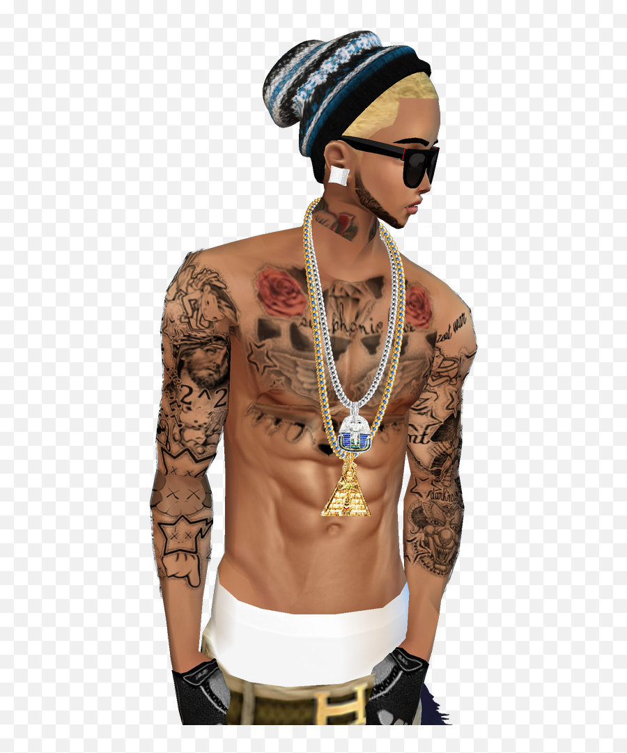 Captured Inside Imvu - Navel Emoji,Emotion Expressing Tattoos