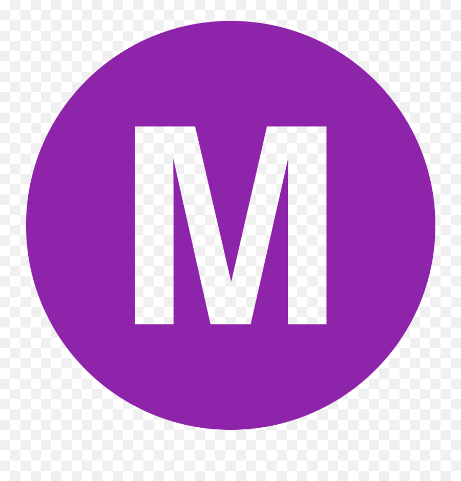 Eo Circle Purple Letter - Letter M Emoji,M&m Emoticon Pics 2016