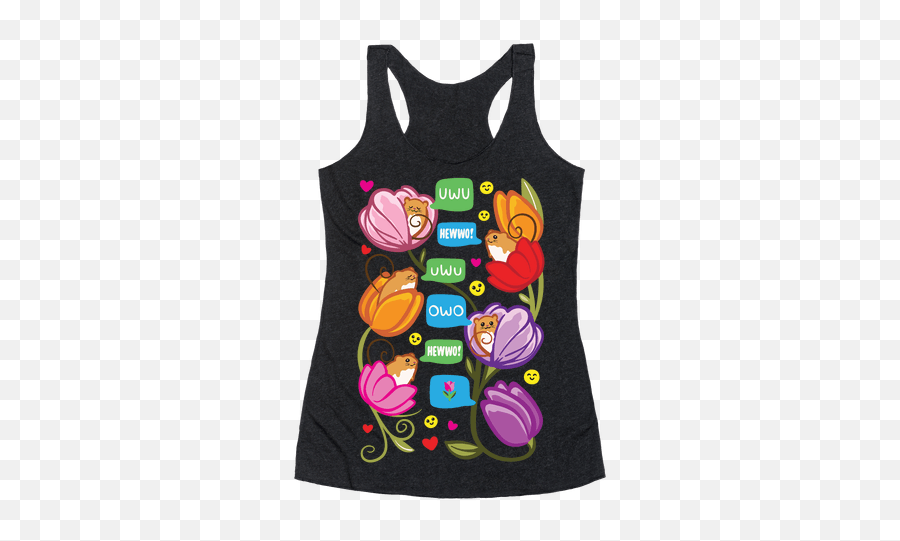 Emoji Racerback Tank Tops Lookhuman - Single Status For Valentines Day,Colorful Emojis For Printig