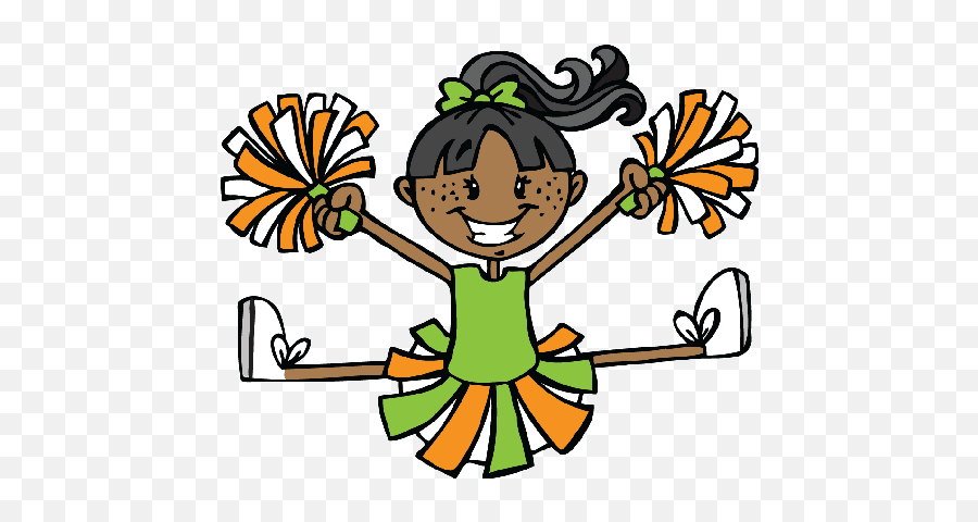 Clip Art Cheerleader Green - Clipart Cheerleader Emoji,Cheer Emotion