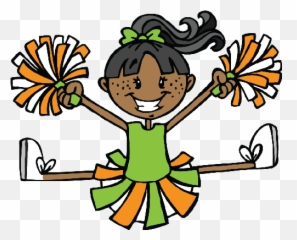 Clip Art Cheerleader Green - Clipart Cheerleader Emoji,Cheer Emotion