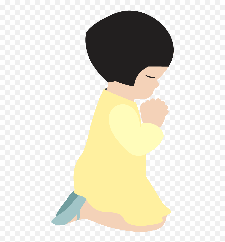Download Hd Child Praying Png - Pray Hand Cartoon Png Child Praying Clipart Emoji,Praying Emoji