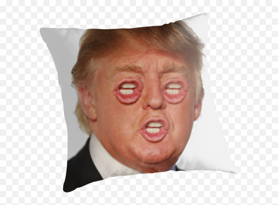 Donald Trump Nose Cushion Throw Pillows - Donald Trump Png Donald Trump For President Emoji,Emoji Throw Pillows