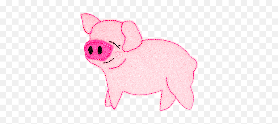 Happily After Designs - Domestic Pig Emoji,Free Printable Emoji Embroidery Patterns