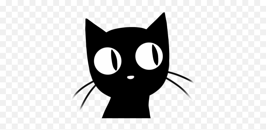 Top Cat Face Stickers For Android Ios - Black Cat Animated Gif Emoji,Black Cat Emoticon