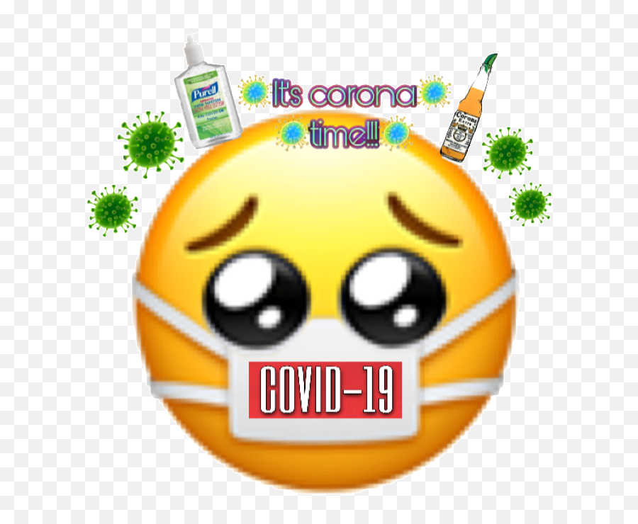 Corona Covid19 Coronavirus Sticker By Cs Designs - Happy Emoji,Emoji Designs