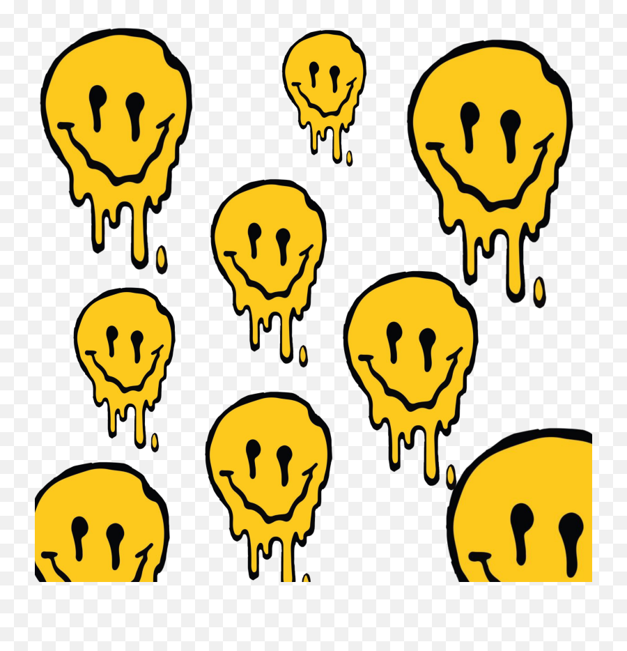 Smile Smiley Emoji Background Sticker - Drippy Smiley Face,Trippy Backgrounds Emojis