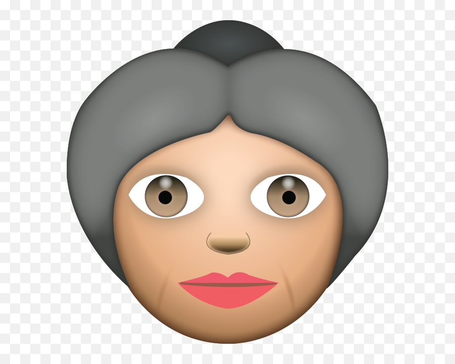 White Grandma Emoji Emoji Girl Emoji Cool Emoji - Grandma And Grandpa Emoji,Emoji Dictionary